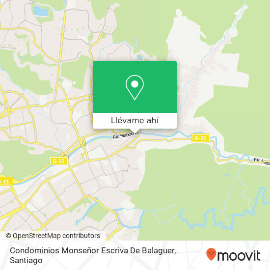 Mapa de Condominios Monseñor Escriva De Balaguer