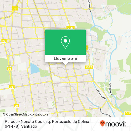 Mapa de Parada - Nonato Coo esq. Portezuelo de Colina (PF478)