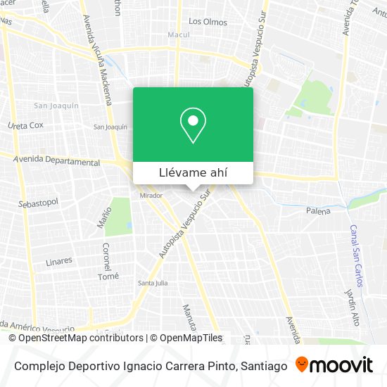 Mapa de Complejo Deportivo Ignacio Carrera Pinto
