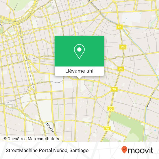 Mapa de StreetMachine Portal Ñuñoa