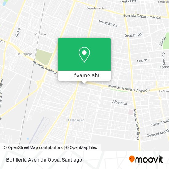 Mapa de Botillería Avenida Ossa