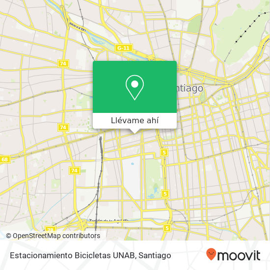 Mapa de Estacionamiento Bicicletas UNAB