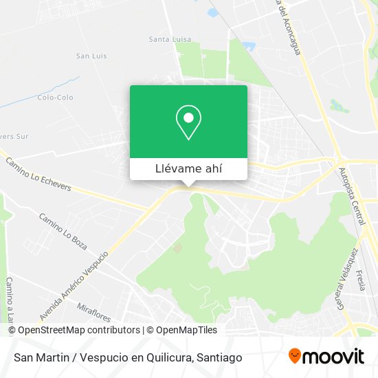 Mapa de San Martin / Vespucio en Quilicura