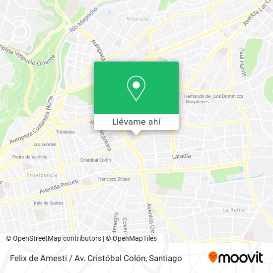 Mapa de Felix de Amesti / Av. Cristóbal Colón