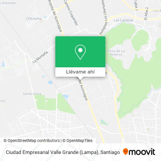 Mapa de Ciudad Empresarial Valle Grande (Lampa)
