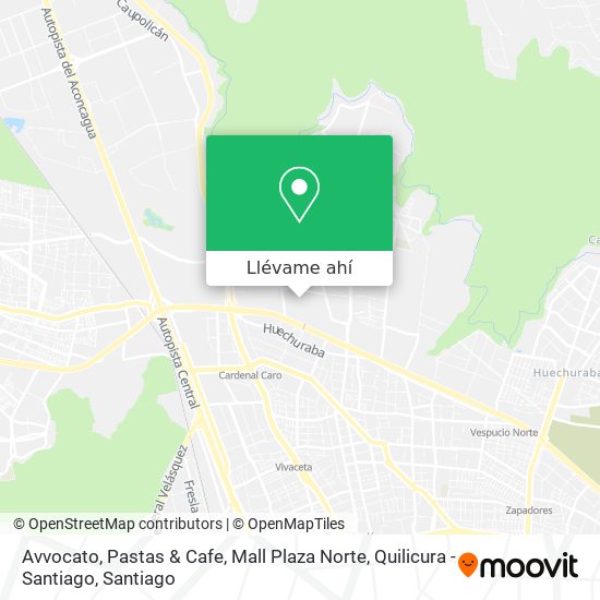 Mapa de Avvocato, Pastas & Cafe, Mall Plaza Norte, Quilicura - Santiago