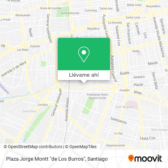 Mapa de Plaza Jorge Montt "de Los Burros"