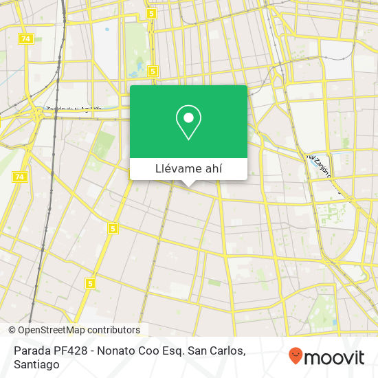 Mapa de Parada PF428 - Nonato Coo Esq. San Carlos