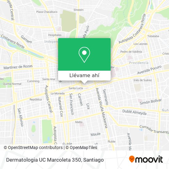 Mapa de Dermatologia UC Marcoleta 350