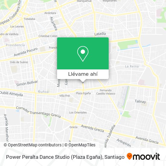 Mapa de Power Peralta Dance Studio (Plaza Egaña)