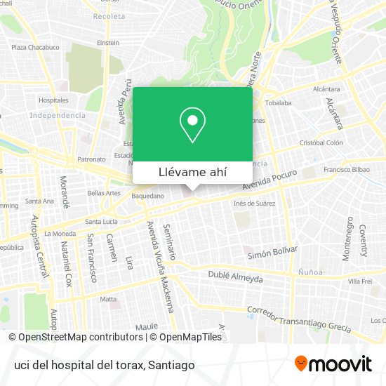 Mapa de uci del hospital del torax