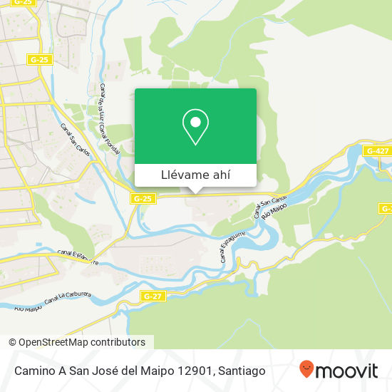 Mapa de Camino A San José del Maipo 12901