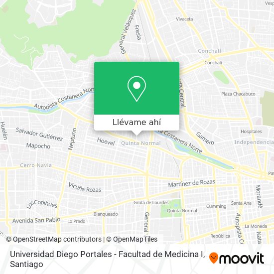 Mapa de Universidad Diego Portales - Facultad de Medicina I