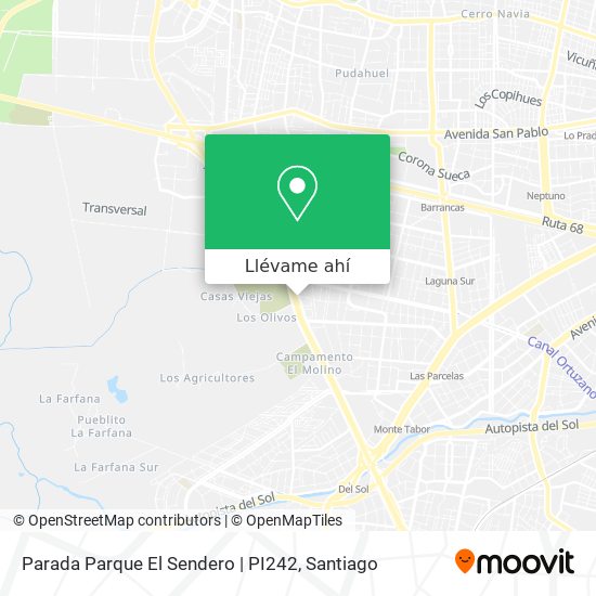 Mapa de Parada Parque El Sendero | PI242