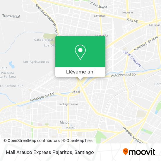 Mapa de Mall Arauco Express Pajaritos