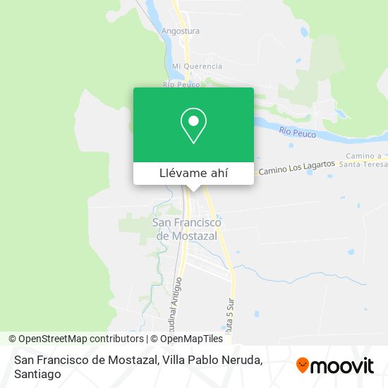 Mapa de San Francisco de Mostazal, Villa Pablo Neruda