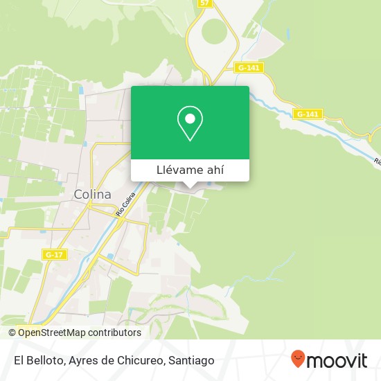 Mapa de El Belloto, Ayres de Chicureo