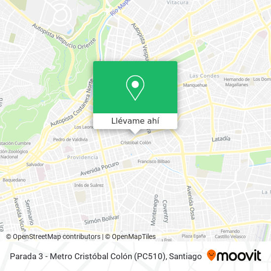 Mapa de Parada 3 - Metro Cristóbal Colón (PC510)