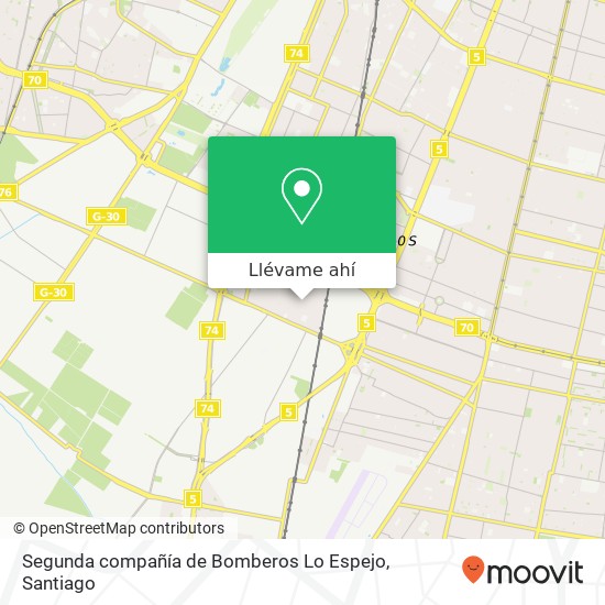 Mapa de Segunda compañía de Bomberos Lo Espejo