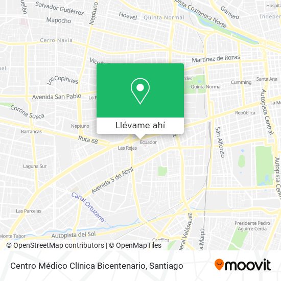 Mapa de Centro Médico Clínica Bicentenario