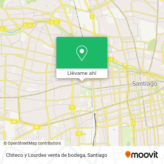 Mapa de Chiteco y Lourdes venta de bodega