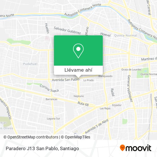 Mapa de Paradero J13 San Pablo