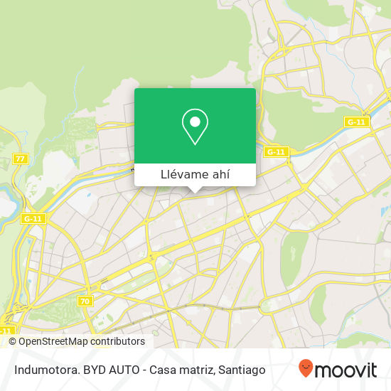 Mapa de Indumotora. BYD AUTO - Casa matriz