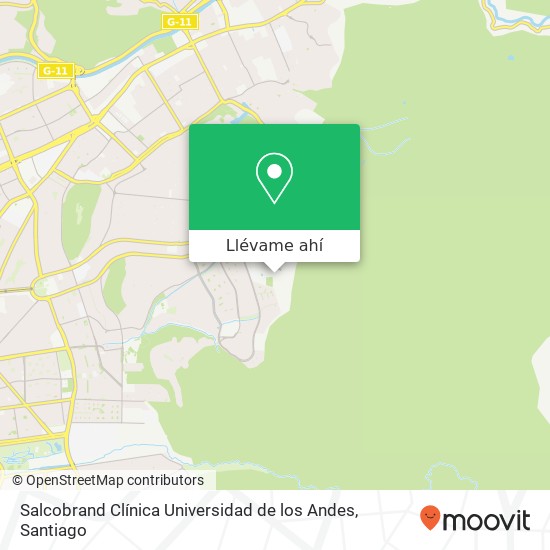 Mapa de Salcobrand Clínica Universidad de los Andes