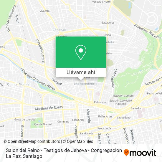 Mapa de Salon del Reino - Testigos de Jehova - Congregacion La Paz