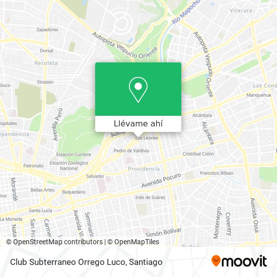 Mapa de Club Subterraneo Orrego Luco