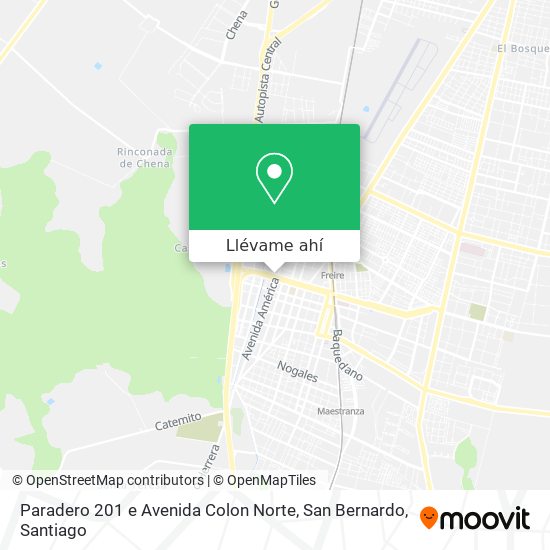 Mapa de Paradero 201 e Avenida Colon Norte, San Bernardo