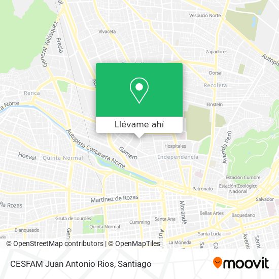 Mapa de CESFAM Juan Antonio Rios