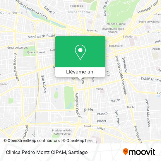 Mapa de Clinica Pedro Montt CIPAM