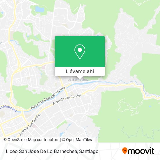 Mapa de Liceo San Jose De Lo Barnechea