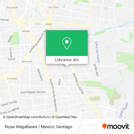 Mapa de Rojas Magallanes / Mexico