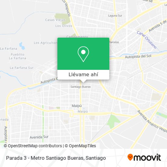 Mapa de Parada 3 - Metro Santiago Bueras