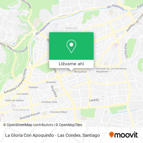 Mapa de La Gloria Con Apoquindo - Las Condes