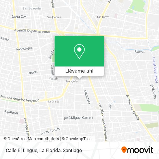 Mapa de Calle El Lingue, La Florida