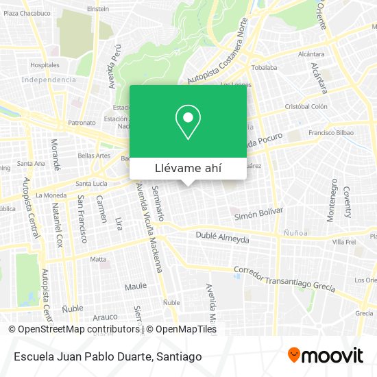 Mapa de Escuela Juan Pablo Duarte