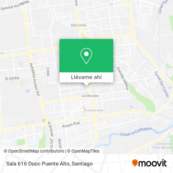 Mapa de Sala 616 Duoc Puente Alto