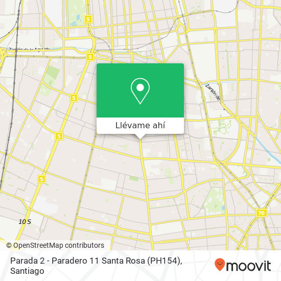 Mapa de Parada 2 - Paradero 11 Santa Rosa (PH154)