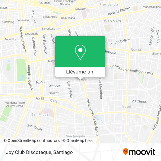 Mapa de Joy Club Discoteque