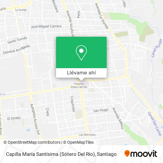 Mapa de Capilla María Santísima (Sótero Del Río)