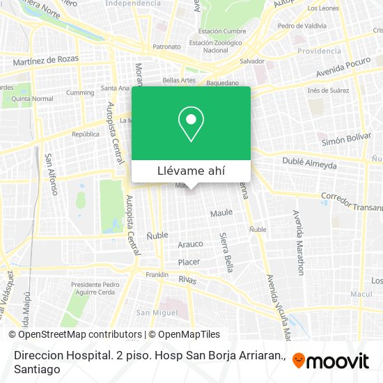 Mapa de Direccion Hospital. 2 piso. Hosp San Borja Arriaran.