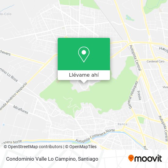 Mapa de Condominio Valle Lo Campino