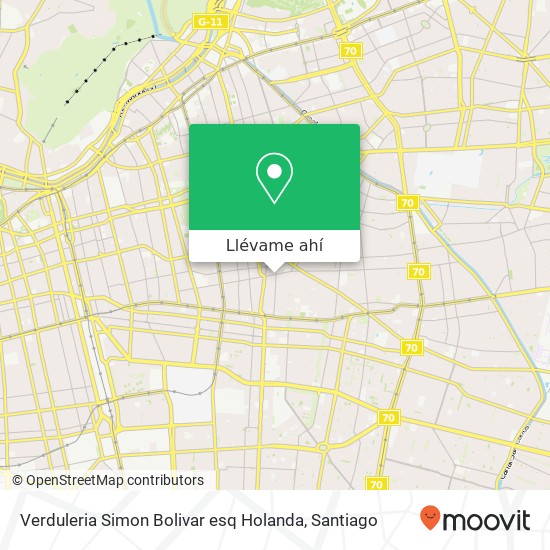 Mapa de Verduleria Simon Bolivar esq Holanda