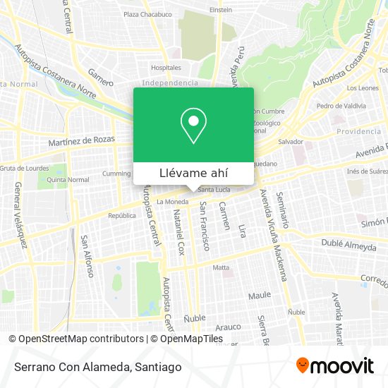 Mapa de Serrano Con Alameda