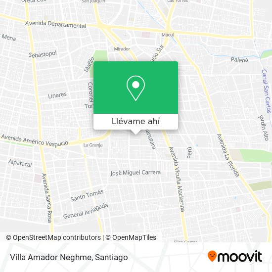 Mapa de Villa Amador Neghme