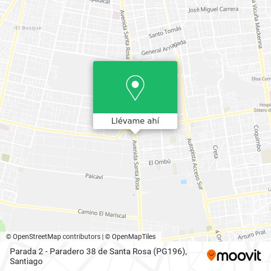 Mapa de Parada 2 - Paradero 38 de Santa Rosa (PG196)