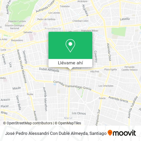 Mapa de José Pedro Alessandri Con Dublé Almeyda